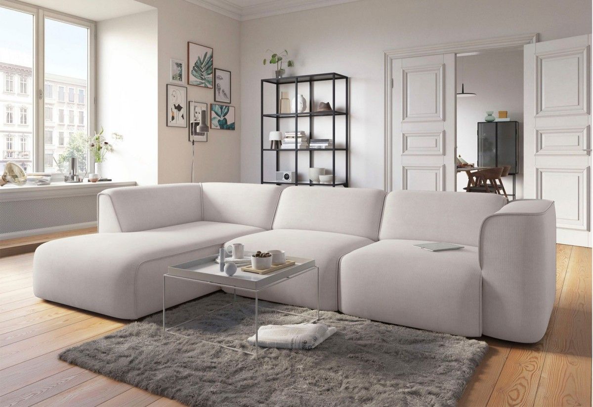 Beige Ecksofa