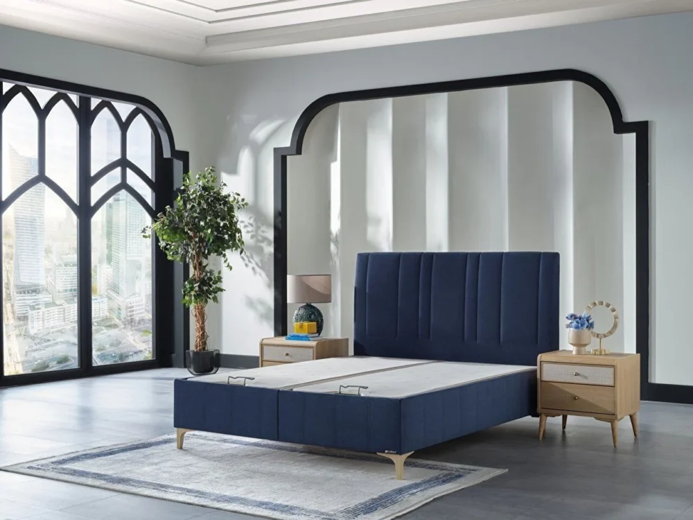 Boxspringbett + Kopfteil Aston + Matratze Unstress – Bild 2