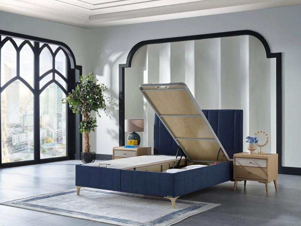 Boxspringbett + Kopfteil Aston + Matratze Dreamwell – Bild 2